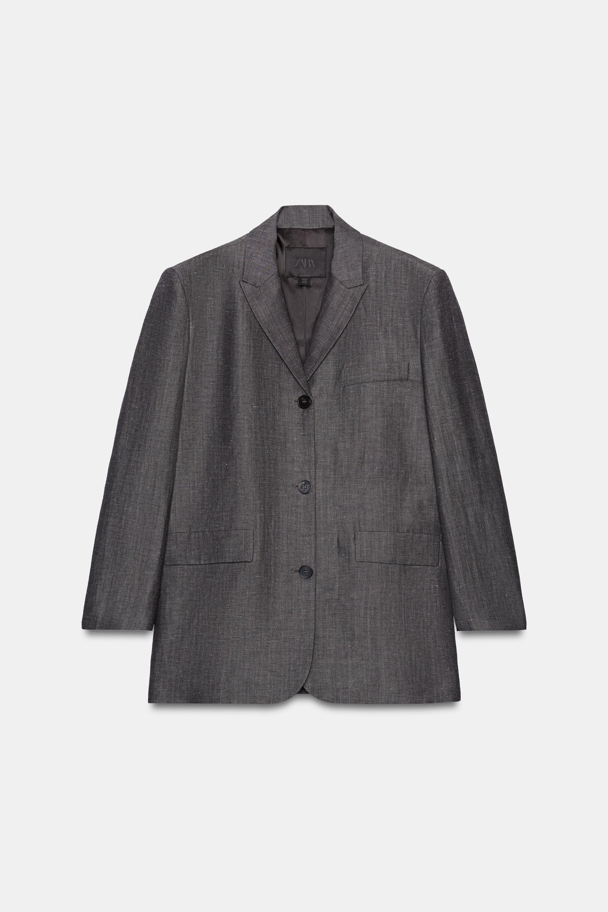 ZW COLLECTION STRAIGHT-CUT LINEN BLAZER